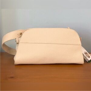 NWT Anna Paola Chic Cream Leather Purse